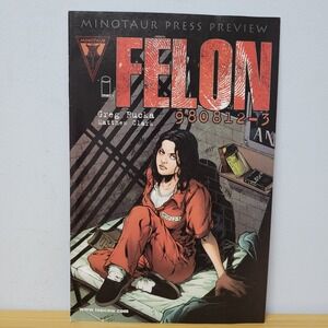 Felon / Down Preview #1‎ Flip Book! Minotaur Press Rucka Ellis Harris Clark 2001